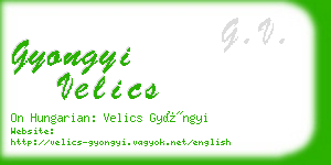 gyongyi velics business card